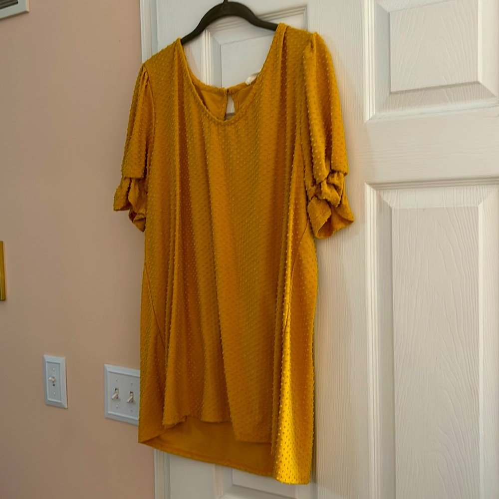 3x chic soul mustard yellow top